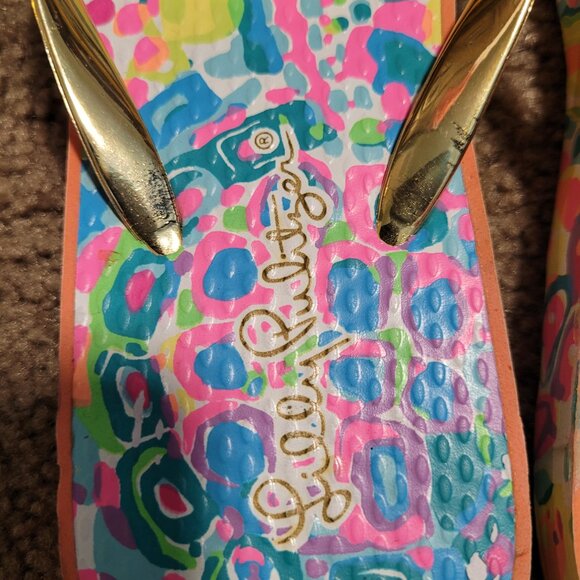 Lilly Pulitzer flip flops, size 6 - Picture 9 of 13